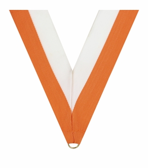NECK RIBBON ORANGE & WHITE