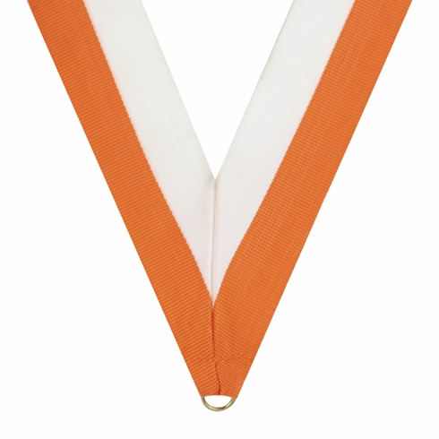 NECK RIBBON ORANGE & WHITE