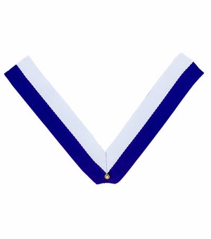 NECK RIBBON, PURPLE AND WHITE