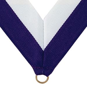 NECK RIBBON PURPLE AND WHITE