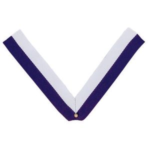 NECK RIBBON, PURPLE AND WHITE