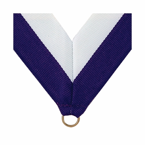 NECK RIBBON PURPLE AND WHITE