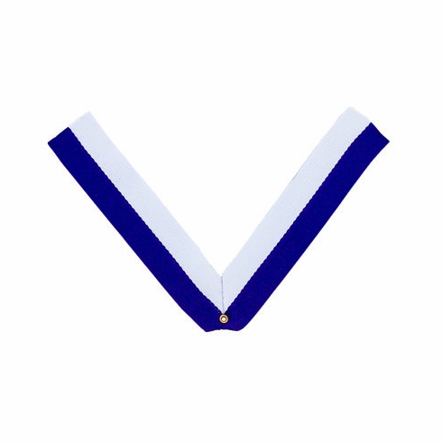 NECK RIBBON, PURPLE AND WHITE