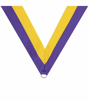NECK RIBBON PURPLE & GOLD