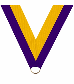 NECK RIBBON PURPLE & GOLD