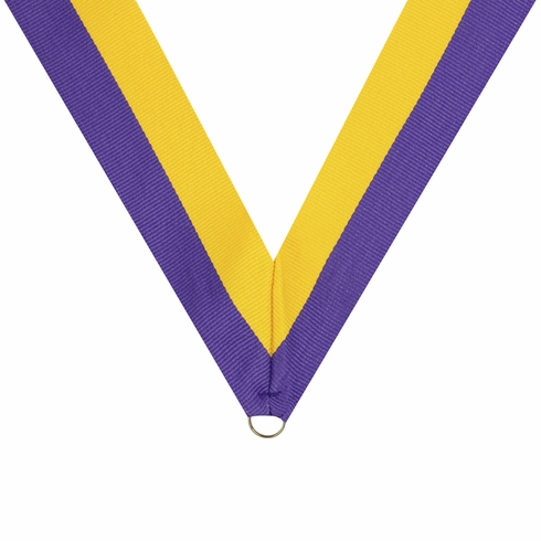 NECK RIBBON PURPLE & GOLD