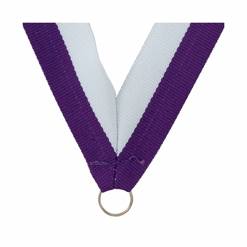 NECK RIBBON PURPLE & WHITE