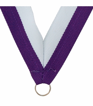 NECK RIBBON PURPLE & WHITE