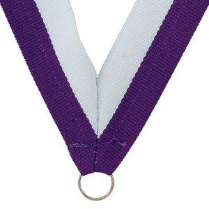 NECK RIBBON PURPLE & WHITE