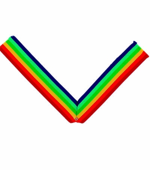 NECK RIBBON, RAINBOW