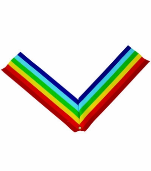 NECK RIBBON, RAINBOW