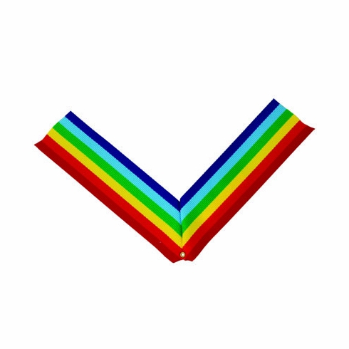 NECK RIBBON, RAINBOW