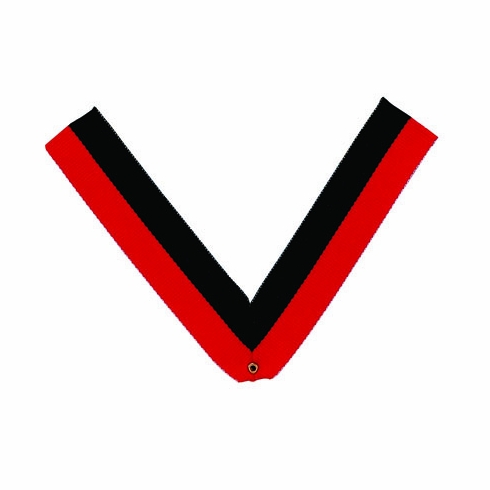 NECK RIBBON, RED AND BLACK