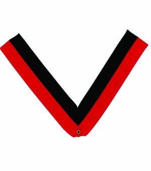 NECK RIBBON, RED AND BLACK