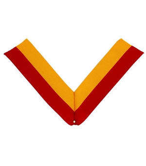 NECK RIBBON, RED AND GOLD
