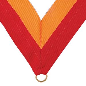 NECK RIBBON RED AND GOLD