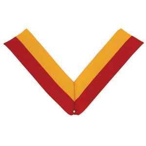 NECK RIBBON, RED AND GOLD