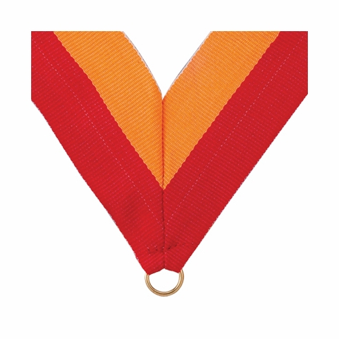 NECK RIBBON RED AND GOLD