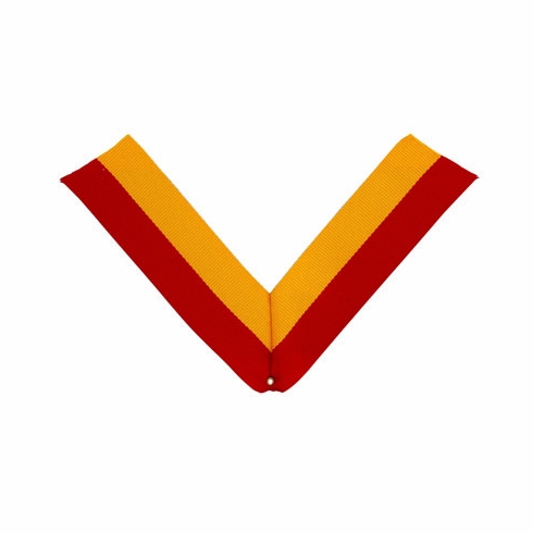 NECK RIBBON, RED AND GOLD