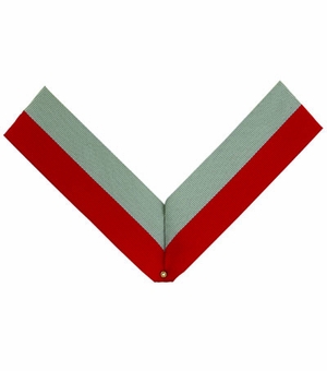 NECK RIBBON, RED AND GRAY