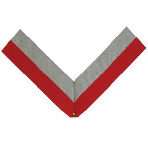 NECK RIBBON, RED AND GRAY