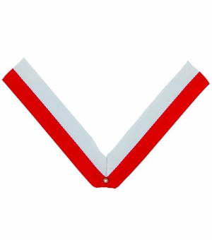 NECK RIBBON, RED AND WHITE