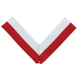 NECK RIBBON, RED AND WHITE