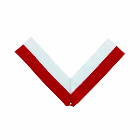 NECK RIBBON, RED AND WHITE