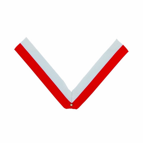 NECK RIBBON, RED AND WHITE