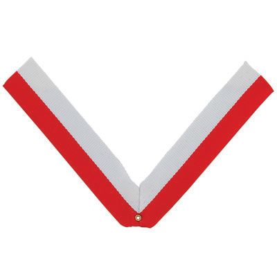 NECK RIBBON, RED AND WHITE