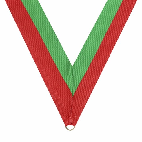 NECK RIBBON RED & GREEN 