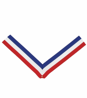 NECK RIBBON RED, WHITE AND BLUE