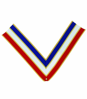 NECK RIBBON RED/ WHITE/BLUE GOLD EDGES