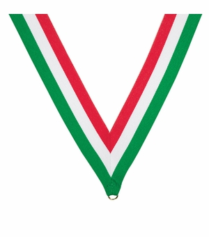NECK RIBBON RED WHITE GREEN