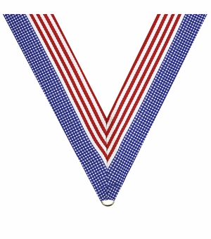 NECK RIBBON STARS & STRIPES RED/WHITE/BLUE