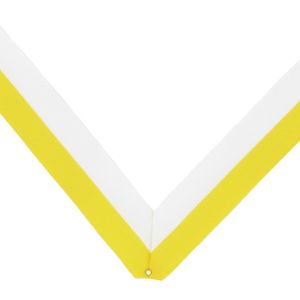 NECK RIBBON, YELLOW & WHITE