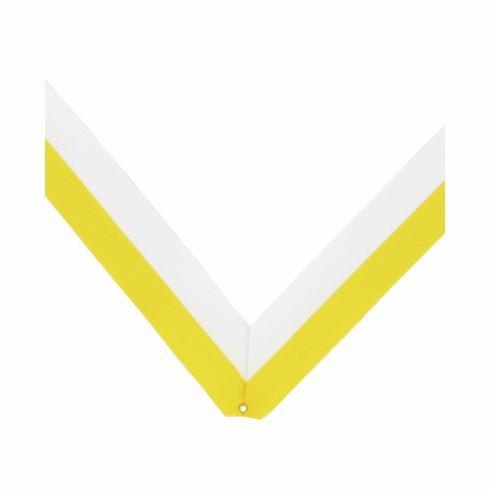 NECK RIBBON, YELLOW & WHITE