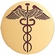 NURSES CADUCEUS, 2 INCH ETCHED ENAMELED