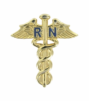 NURSING CADUCEUS LAPEL PIN