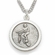 3/4 Inch Mens Off-Road Bike Themed St. Christopher Medal in Sterling Silver