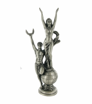 OLYMPIC VICTORY COUPLE RESIN TROPHY FIGURE