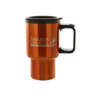 ORANGE TRAVEL MUG 16 OZ