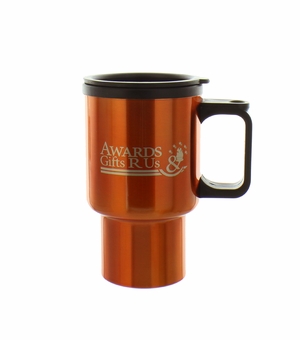 ORANGE TRAVEL MUG 16 OZ