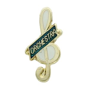 ORCHESTRA PIN GREEN ENAMEL