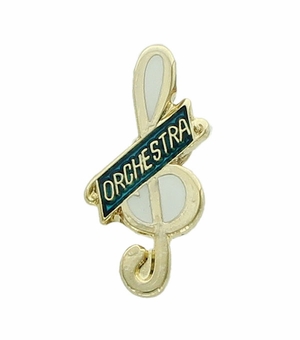 ORCHESTRA PIN GREEN ENAMEL