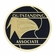 2-Inch in Diameter Round Etched-Enameled Metal Outstanding Associate Medallion Insert in Gold with Peel-and-Stick Back