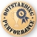 OUTSTANDING PERFORMANCE, 2 INCH ETCHED ENAMELED