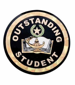 2 Inch in Diameter Round Outstanding Student Insert with Mylar Detailing