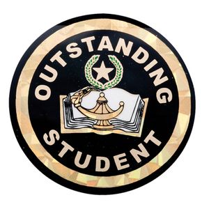 2 Inch in Diameter Round Outstanding Student Insert with Mylar Detailing