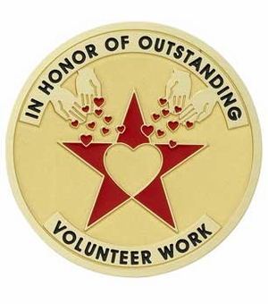 2 Inch in Diameter Round Volunteer Work Insert with Mylar Detailing
